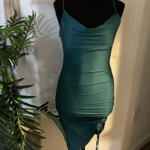 Asymmetrical Teal Dress